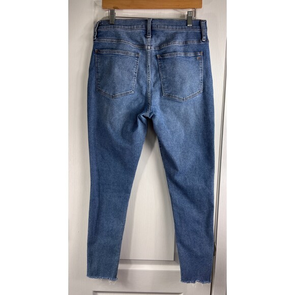 Madewell 10" High-Rise Skinny Jeans in Ainsworth Wash Raw-Hem Edition Women's 30 - Picture 2 of 12